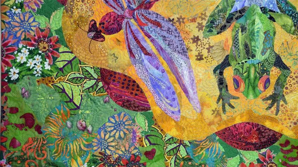create a fabric collage art quilt