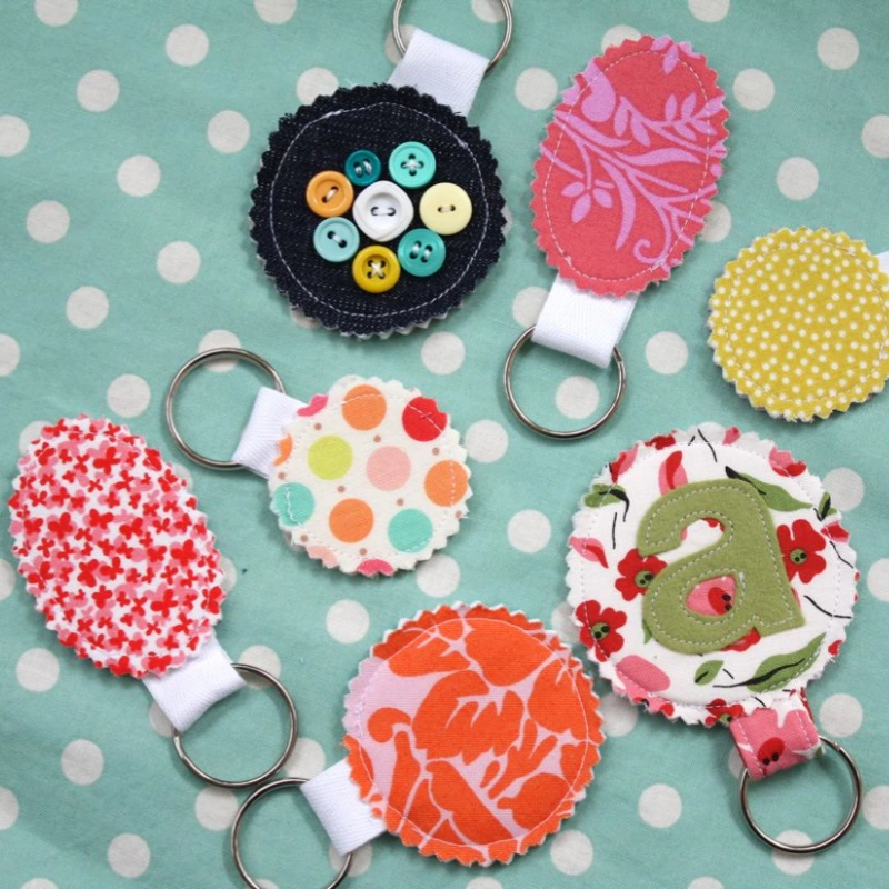 how to make fabric keychains