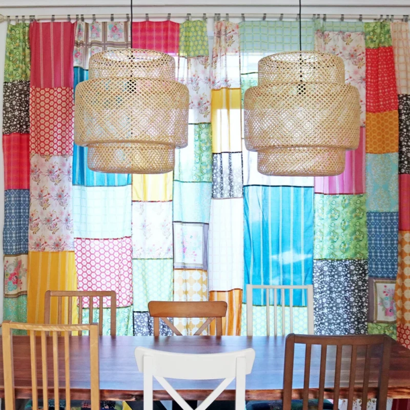 how to make patchwork curtains