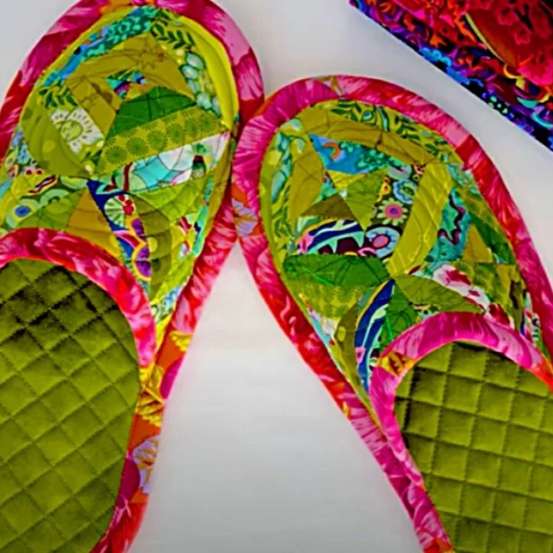 how to make quilted slippers