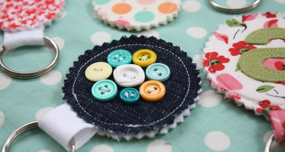 make fabric keychains
