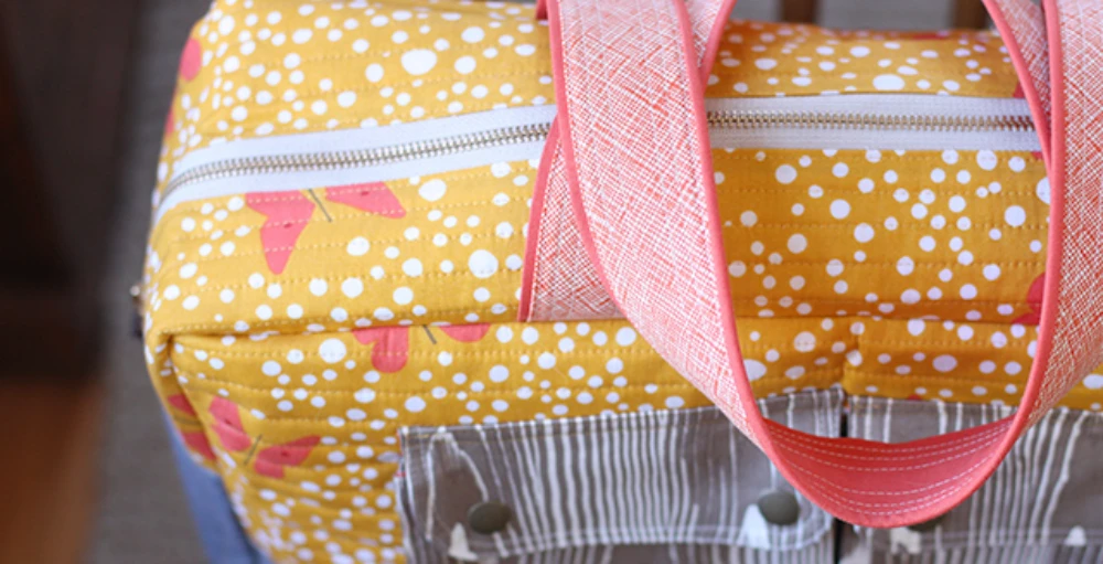 quilted duffle bag zipper installation