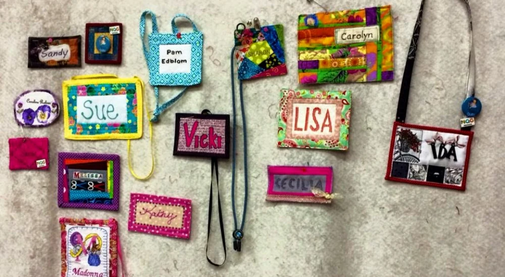 quilted name tag