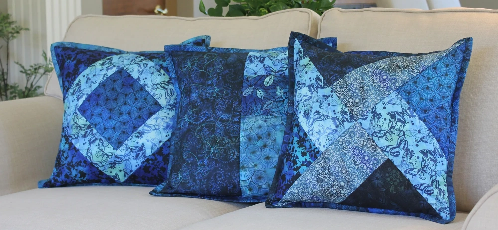 quilted patchwork pillow cover
