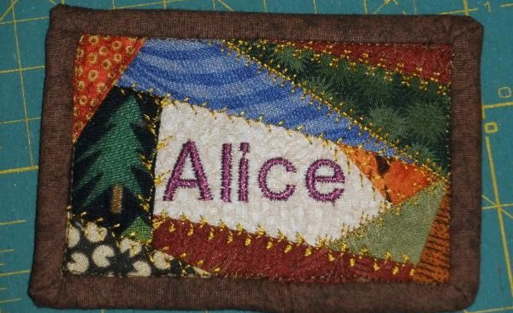 scrappy quilt guild name tag ideas