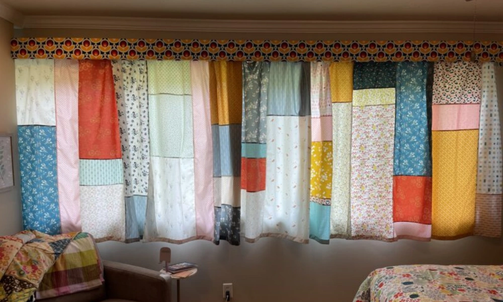 sew patchwork curtains
