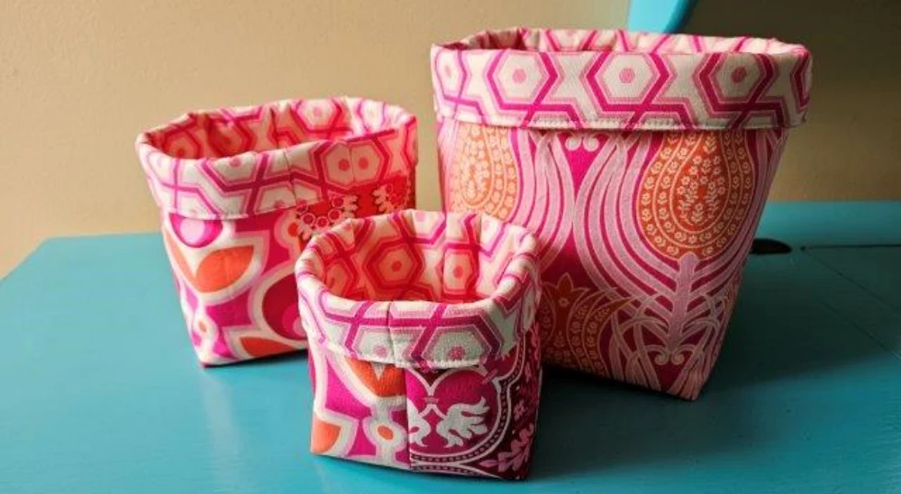 size options of fabric basket