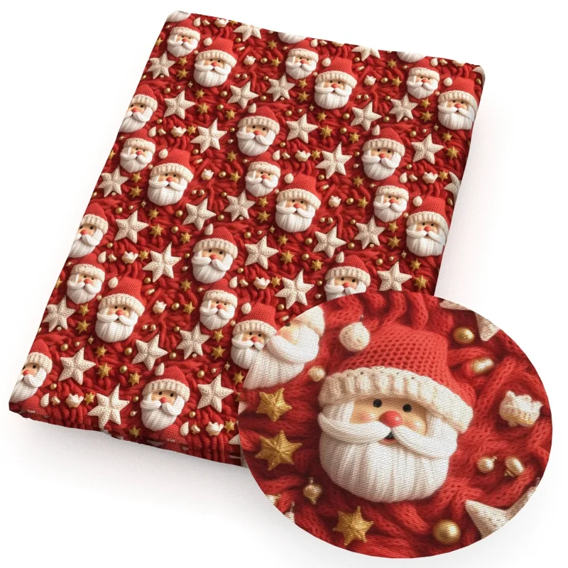 Abstract Santa Quilting Fabric Abstract Santa Quilting Fabric