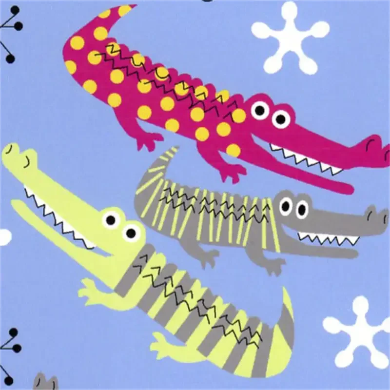 Cartoon alligator cotton quilting fabric Cartoon alligator cotton quilting fabric