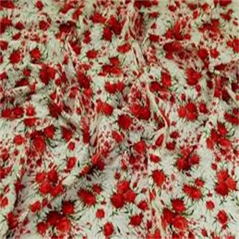 Cotton Lawn Fabric Red