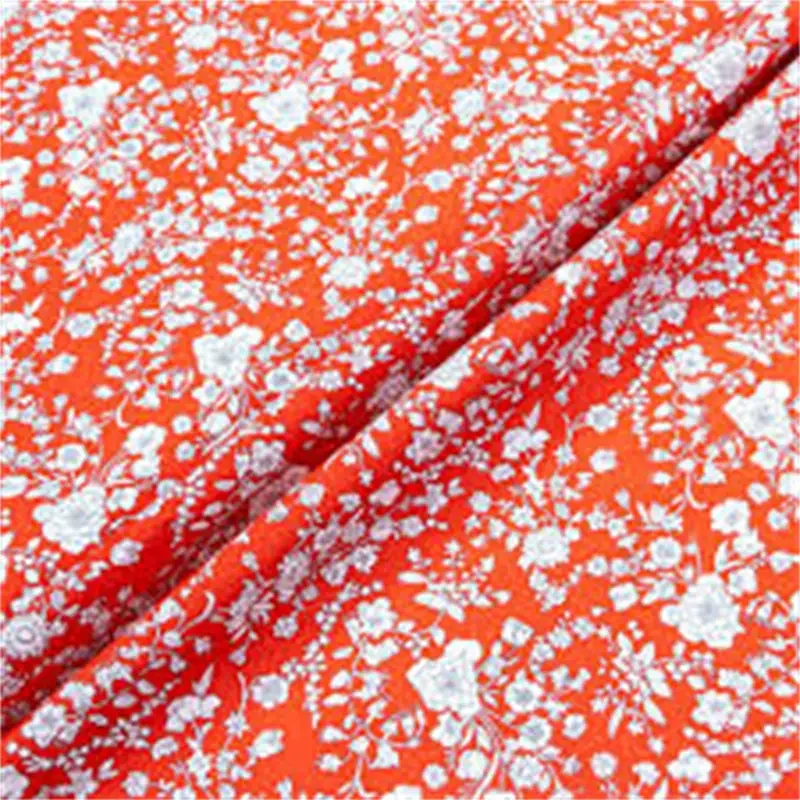 Cotton Lawn Print Vintage French Floral in Red