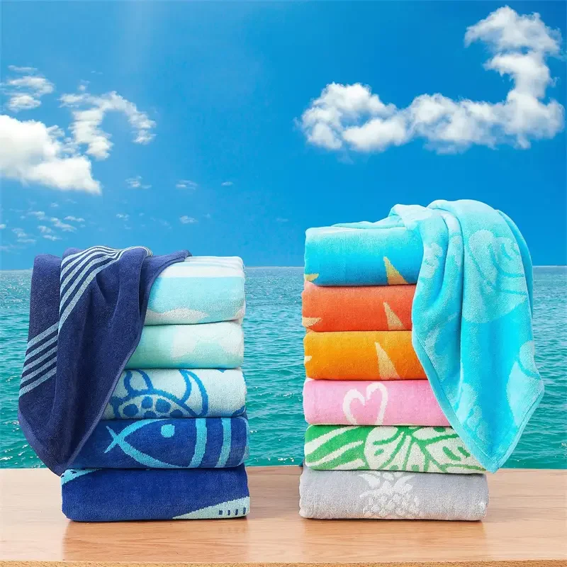 Cotton Velour Beach Towel