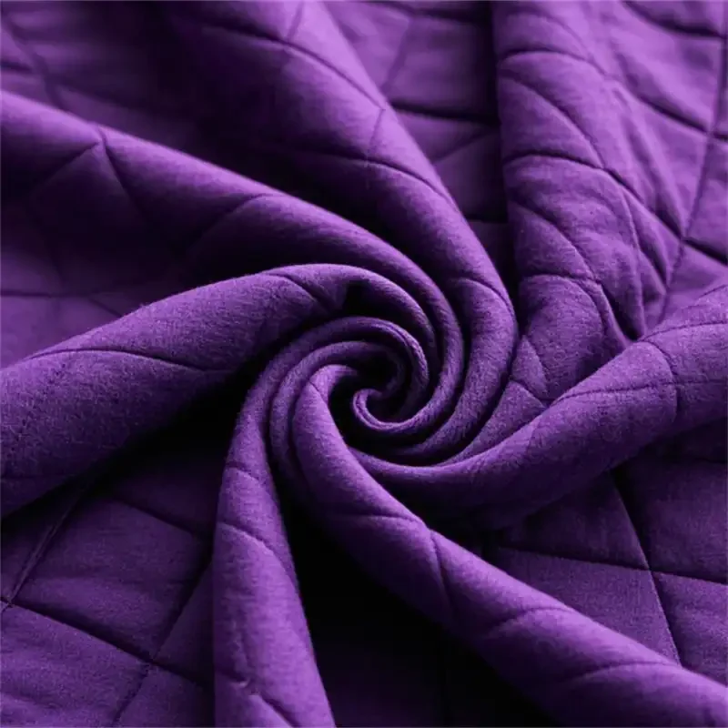 Duffle Purple quilted sweatshirt fabric Duffle Purple quilted sweatshirt fabric