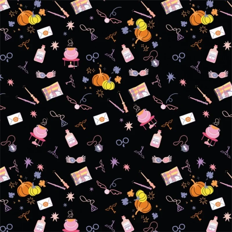 Harry Potter Spooky Hogwarts Halloween Fabric Harry Potter Spooky Hogwarts Halloween Fabric