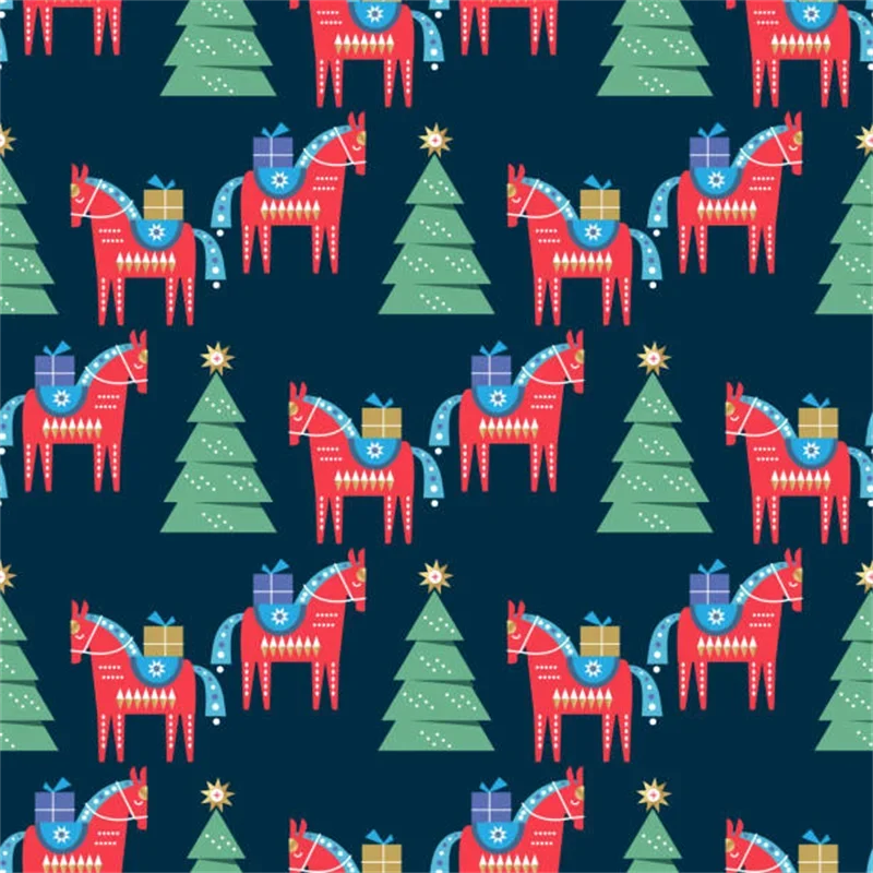 Holiday Donkey Quilt Fabric Themes