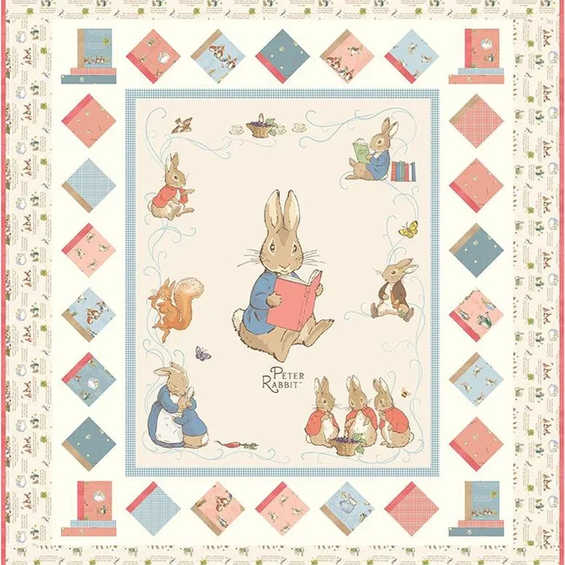 PINK peter rabbit quilting fabric PINK peter rabbit quilting fabric