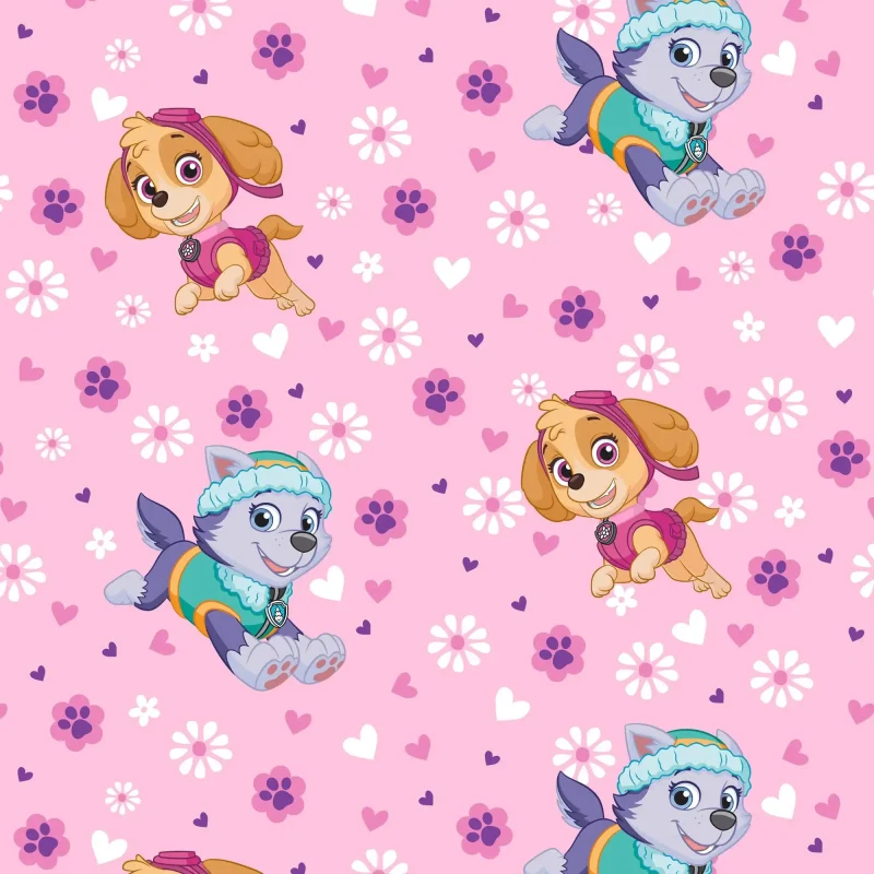 Pink David Textiles Paw Patrol Pup Power Fleece Fabric by The Yard Pink David Textiles Paw Patrol Pup Power Fleece Fabric by The Yard
