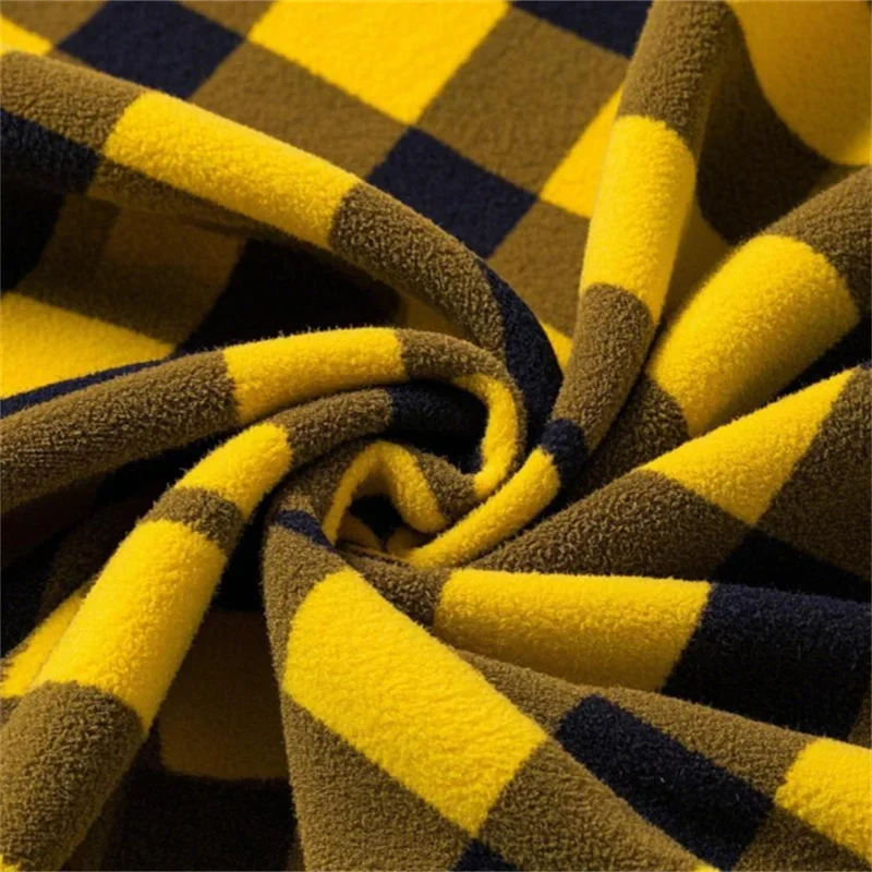 Plaid Yellow Polar Fleece Plaid Yellow Polar Fleece