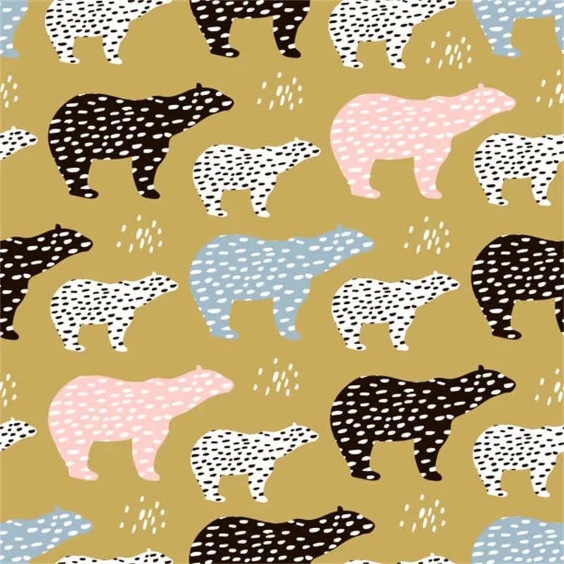 Polar Bear Fleece fabric Nordic Inspired Geometric Pattern Polar Bear Fleece fabric Nordic Inspired Geometric Pattern