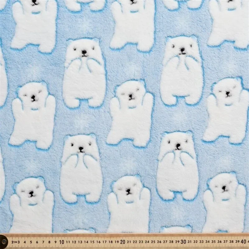 Polar bear fleece fabric