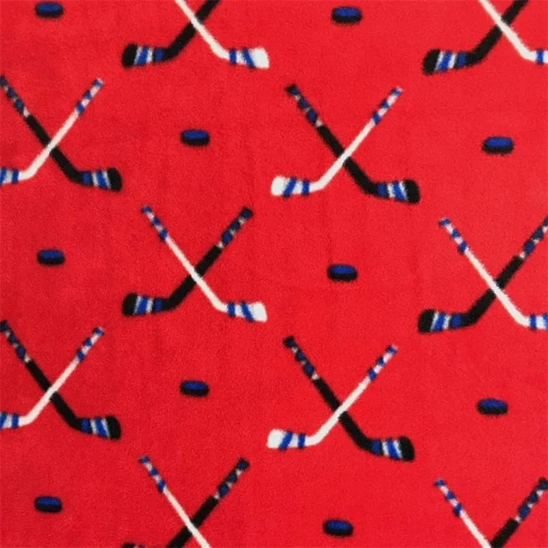 Red Wings hockey fleece fabric Red Wings hockey fleece fabric