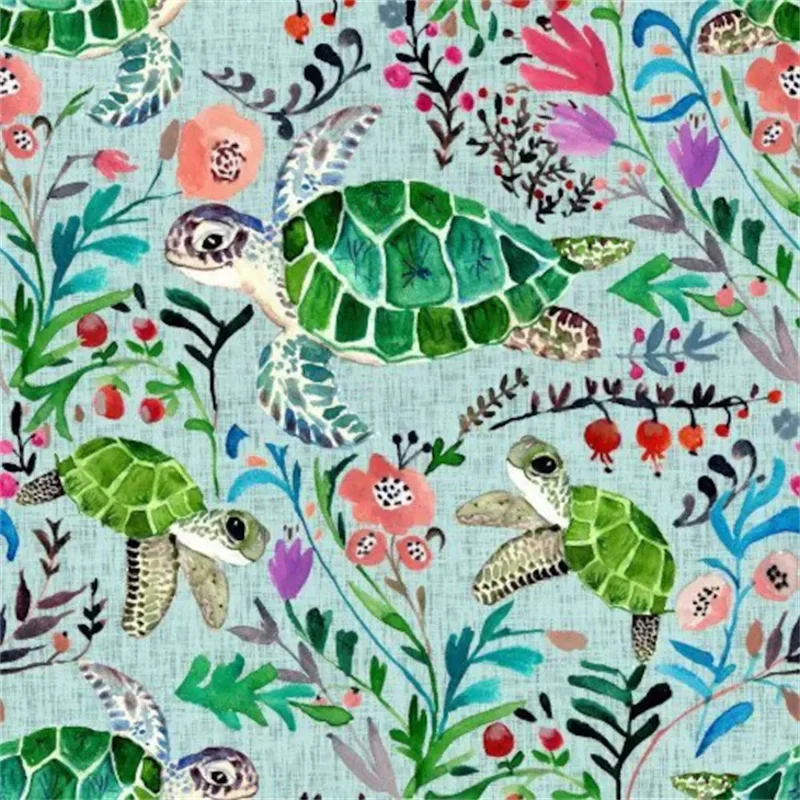 Sea Turtle Fabric, Fabric by the Yard, Quilting Cotton