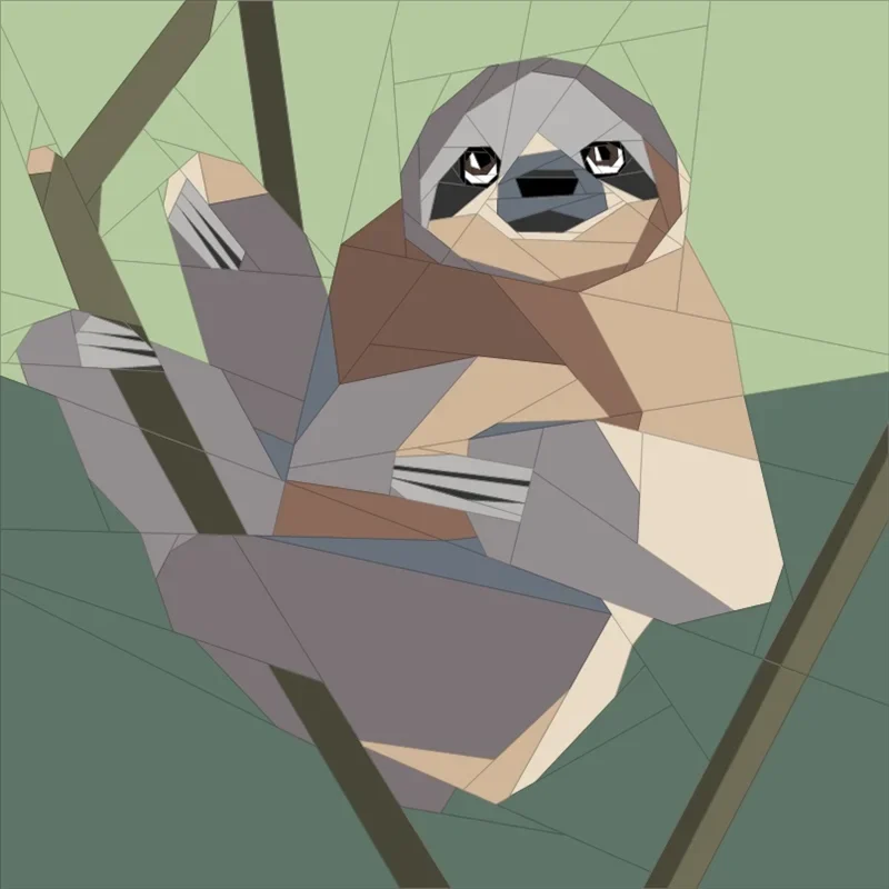 Sloth Quilt Art Design Sloth Quilt Art Design