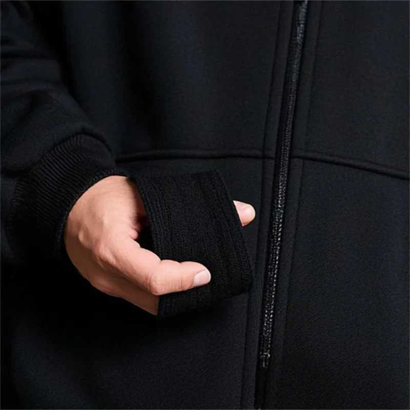 Solid Black Classic The Timeless Allure of Black Sweatshirt Fleece Fabric