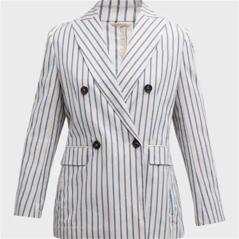 Striped Poplin in Blazers