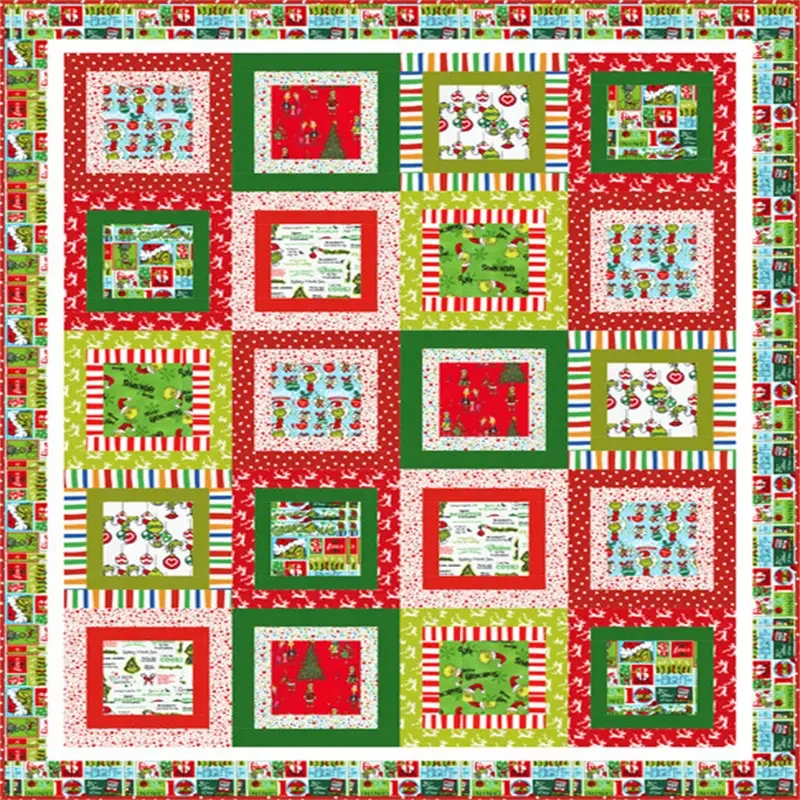 Various Grinch Quilt Fabric