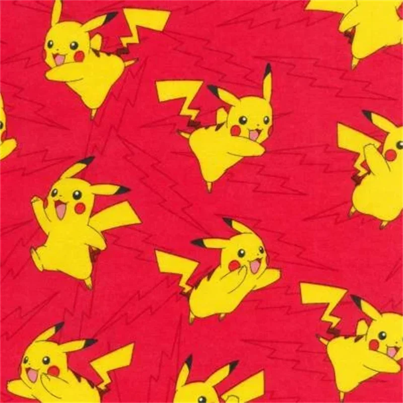 Vibrant Red Pokemon Polar Fleece Fabric for Fun Projects