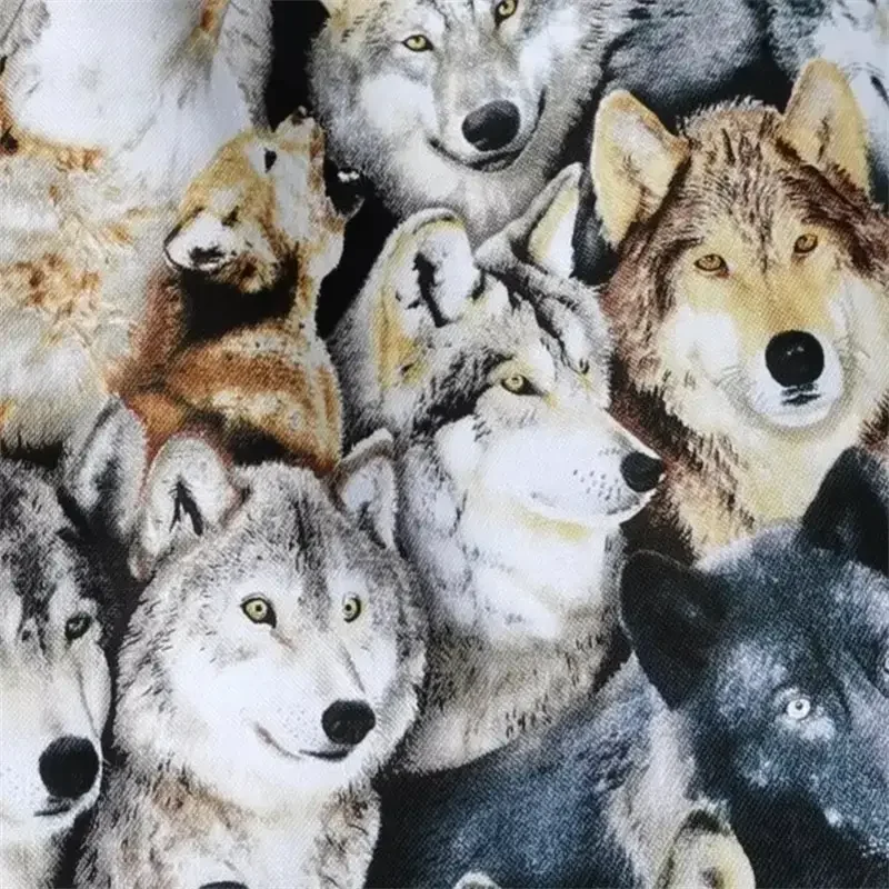 Winter Gathering Wolf Scenic Fabric Print Winter Gathering Wolf Scenic Fabric Print