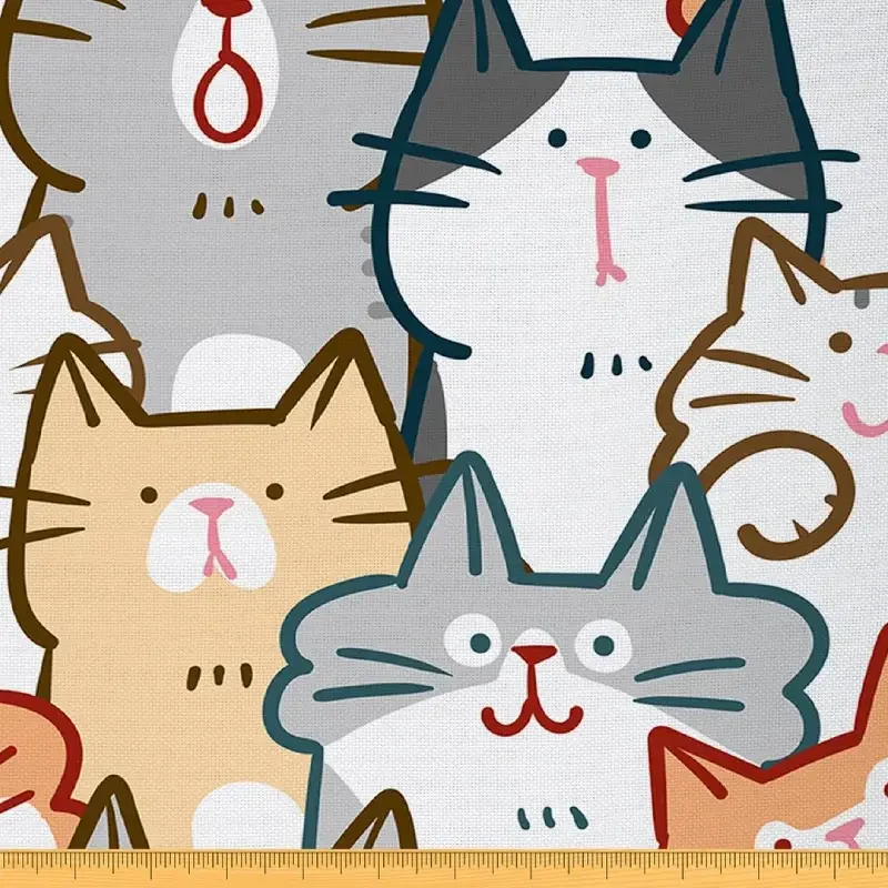 cartoon cats quilt fabric by the yard