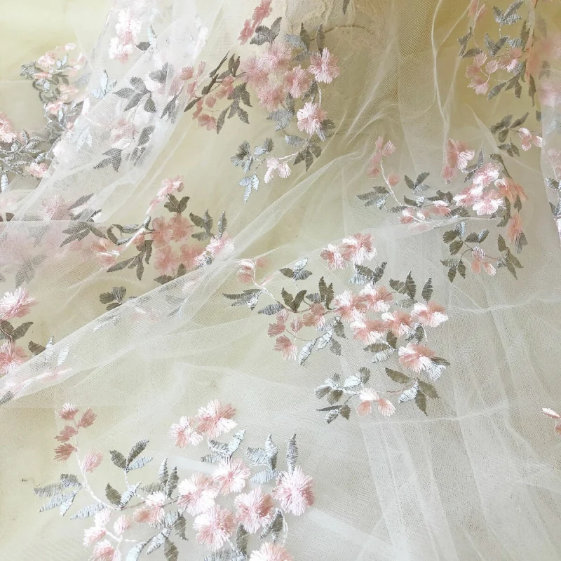 floral embroidered tulle fabric floral embroidered tulle fabric