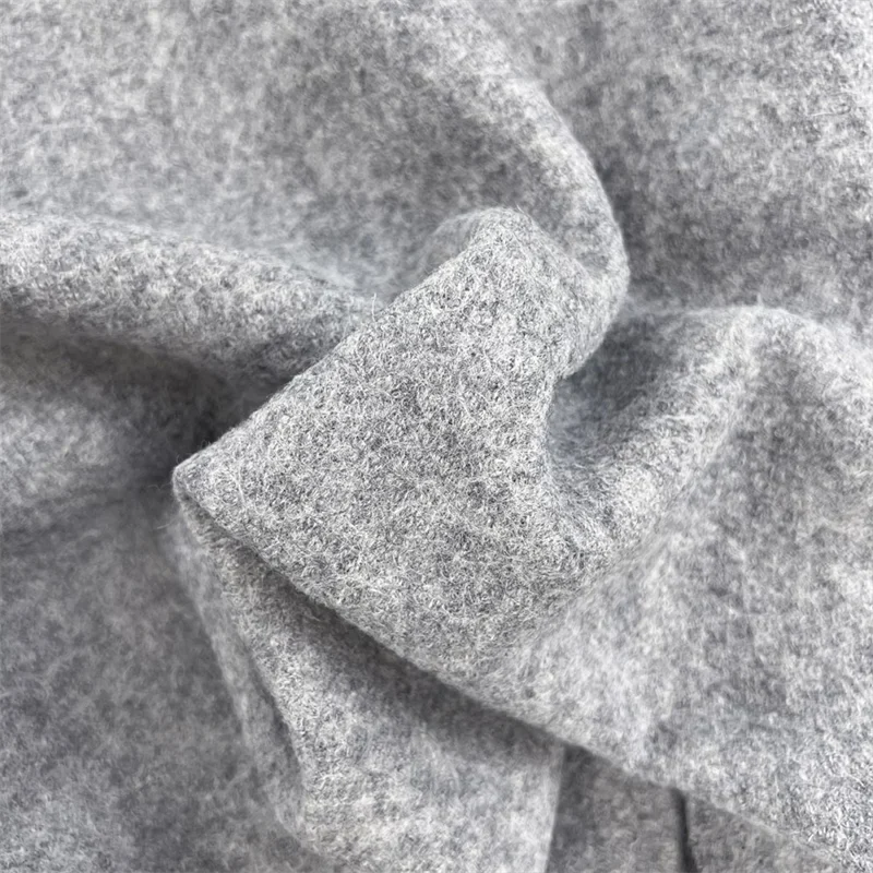 grey boiled wool fabric