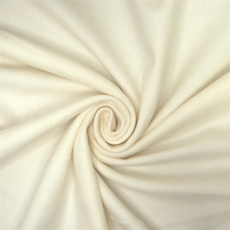 white wool coating fabric